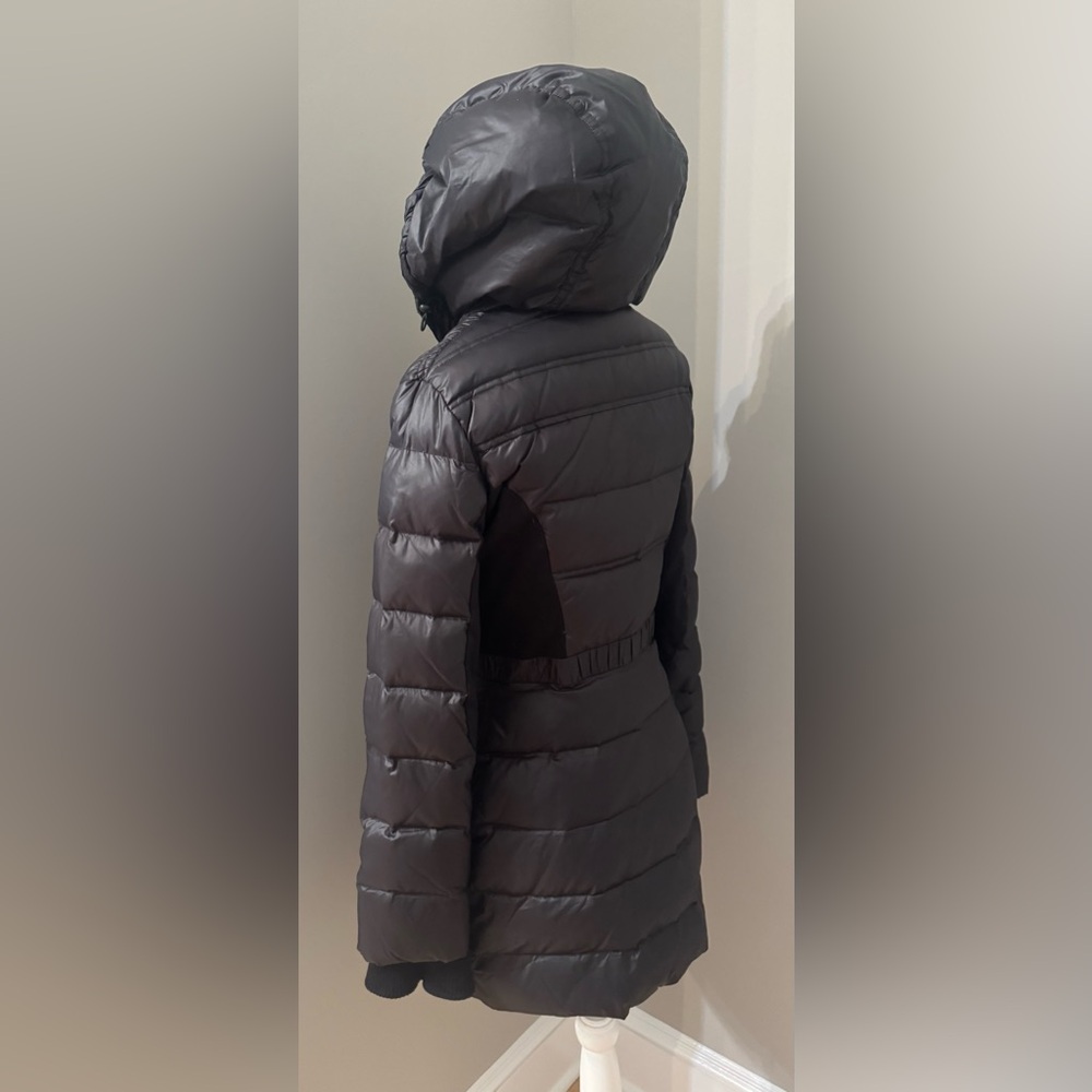 Bebe puffer Black down feather fill hood quilted Coat XS - Picture 7 of 12